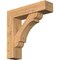 Ekena Millwork Olympic Block Smooth Bracket w/ Offset Brace, Western Red Cedar, 7 1/2"W x 30"D x 30"H BKT0806X30X30OLY05SWR - alternate 1